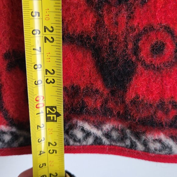 Vintage Nordic Wool Zip Jacket | Scandinavian Folk Pattern Coat I L - Picture 10 of 13